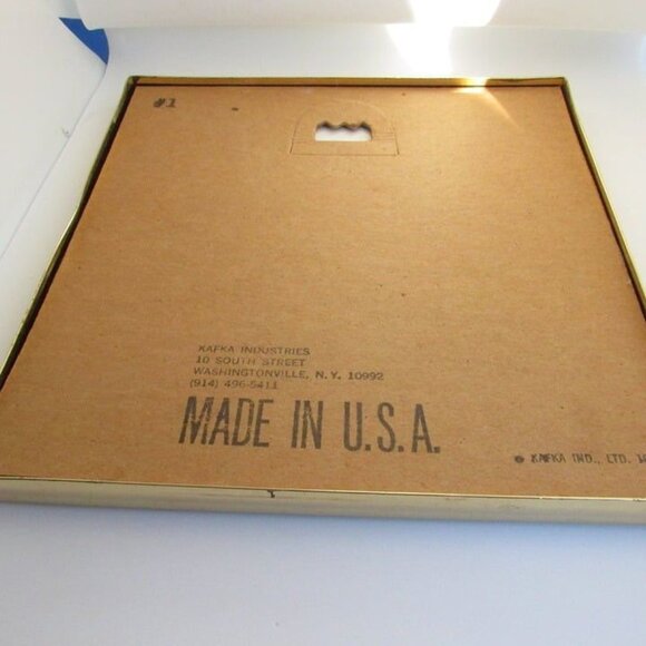 Vintage Pair Kafka Foiled Screened Etching Glass Art Ducks #1016 #1 - Picture 9 of 12